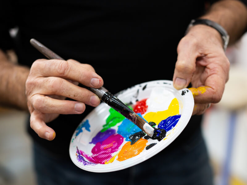 acylic paint palette